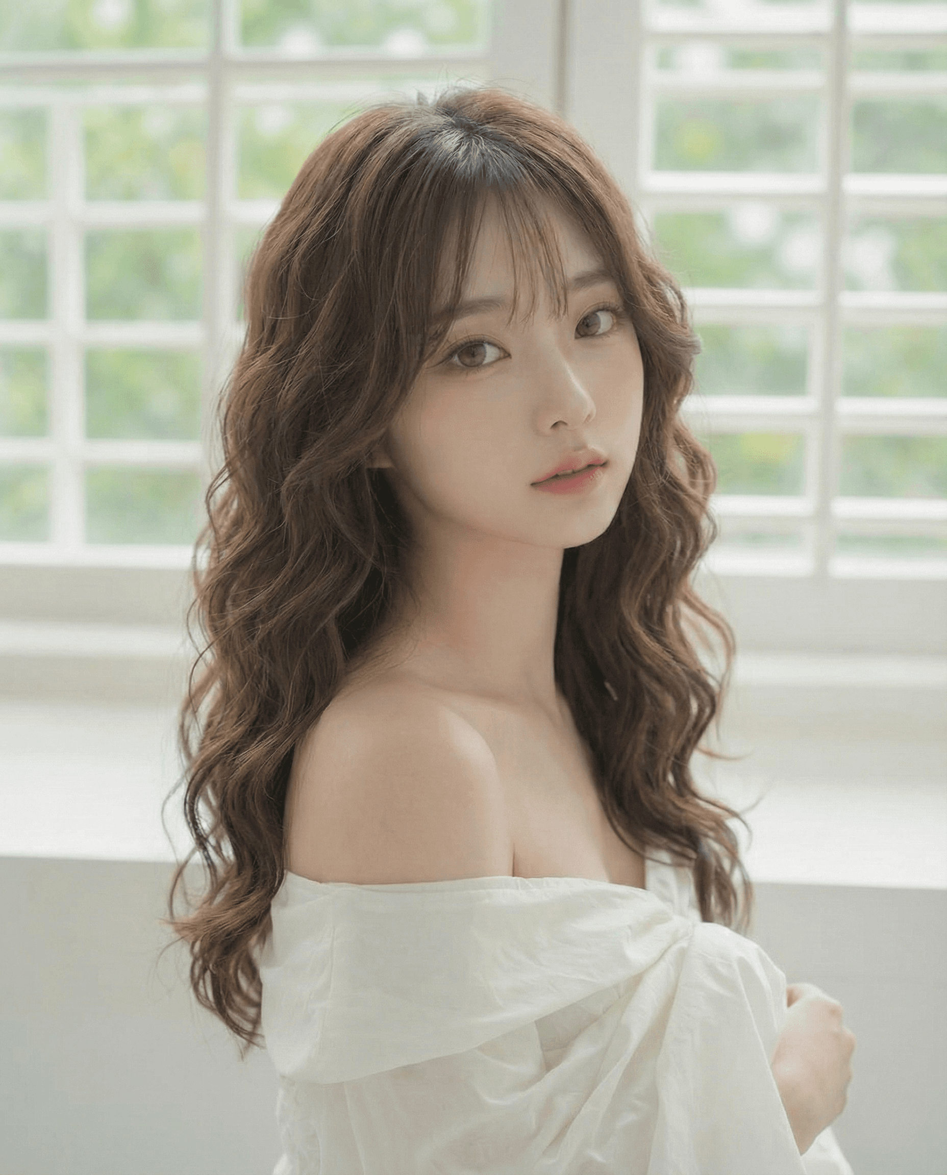 Perm result: Korean waves on long hair, soft finish