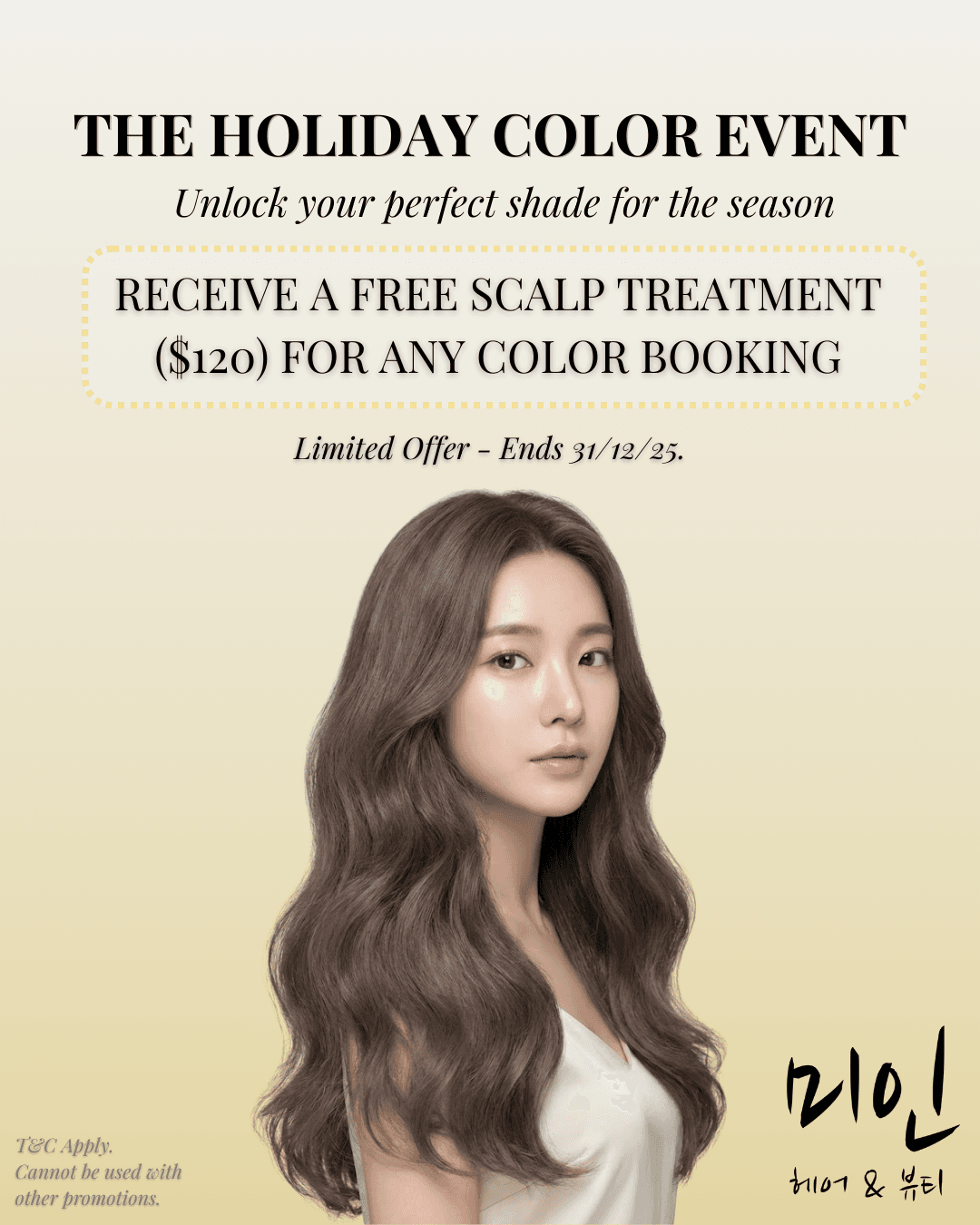Free scalp treatment with any color booking promo